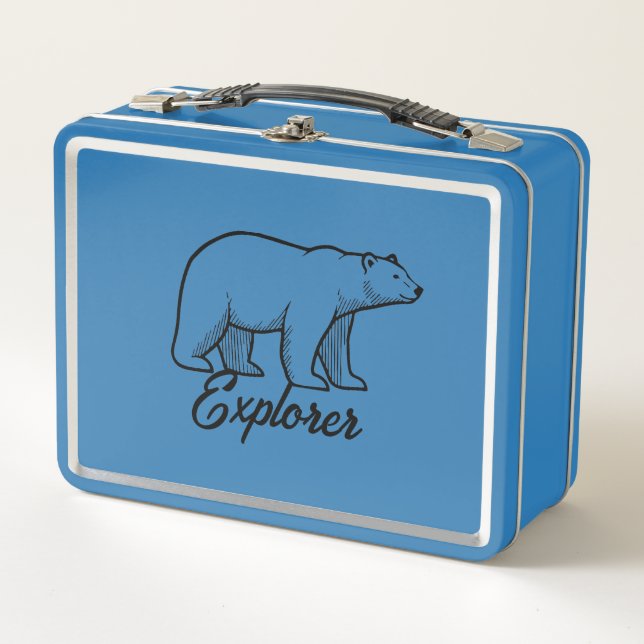 Explorer polar  metal lunch box (Front)