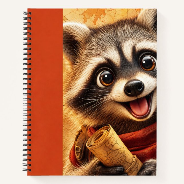 Explorer Racoon Notebook (Front)