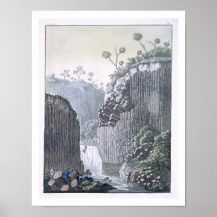 Explorers with Humboldt's Expedition in the Basalt Poster