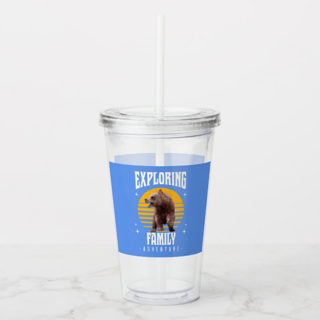 Exploring Family Adventure Acrylic Tumbler (Front)
