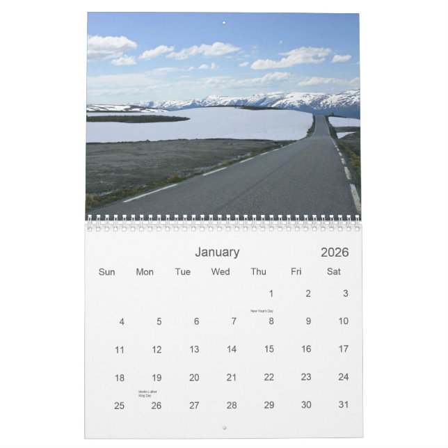Exploring Norway Calendar (Jan 2026)