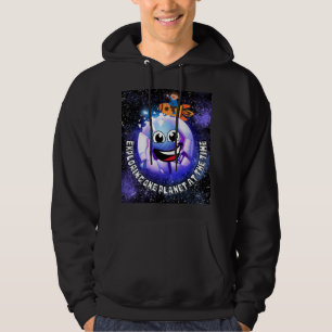 Exploring one planet at the time . boy in a rocket hoodie