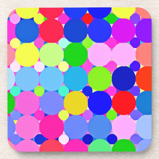 Exploring Our Stylish Colourful Patterns Art Coaster (Front)