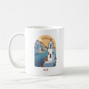Exploring Santorini, Greece Coffee Mug