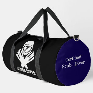Exploring the Depths With Passionate Scuba Diver Duffle Bag
