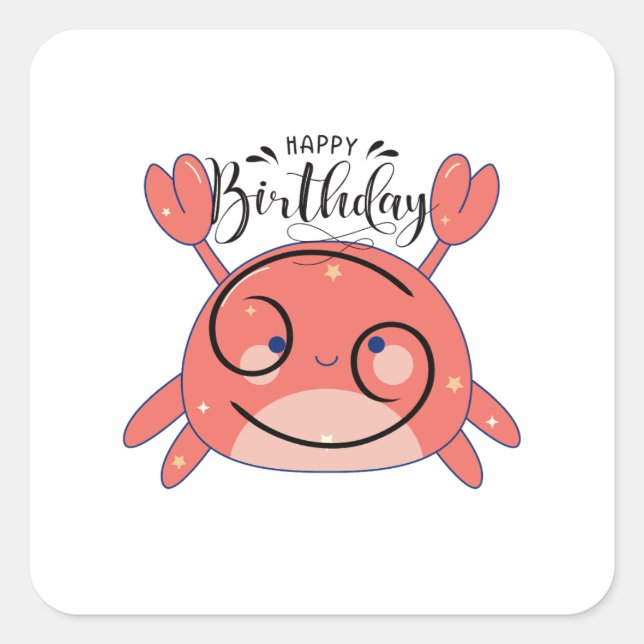 Exploring the Hidden Charms of Cancer Square Sticker (Front)