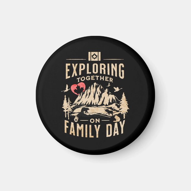 Exploring Together on Family Day Magnet (Front)