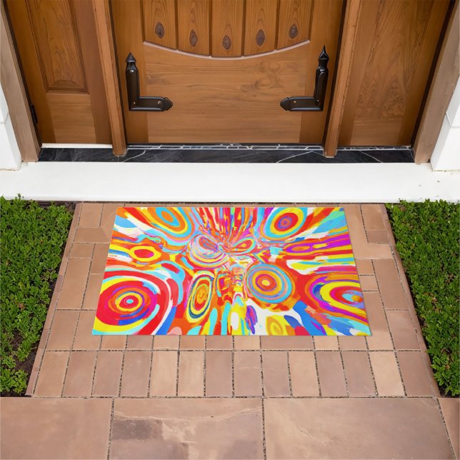 Exploring Vibrant Colourful Pattern Doormat (Outdoor)