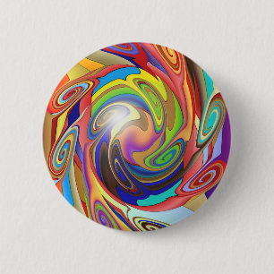 Explosion 6 Cm Round Badge