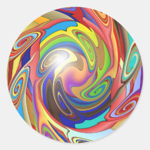 Explosion Classic Round Sticker