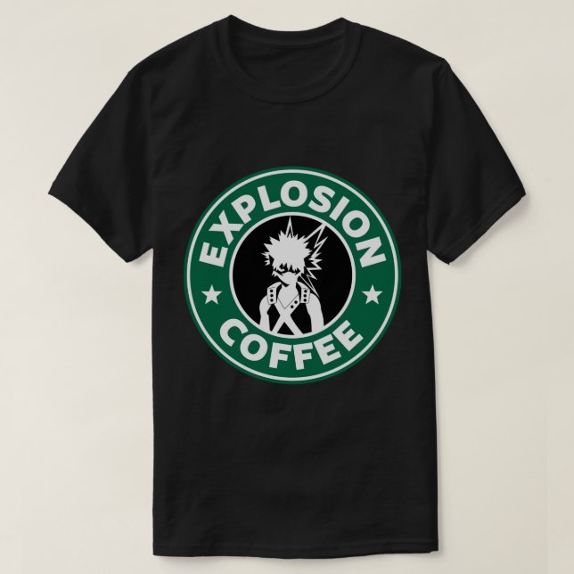 Explosion Coffee (Bakugo) Sticker T-Shirt (Design Front)