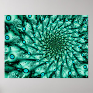 Explosion Cool Abstract Fine Fractal Art Poster