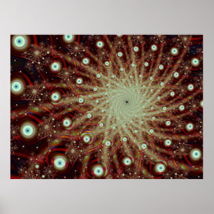 Explosion Cool Abstract Fine Fractal Art Poster