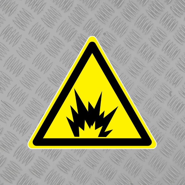 Explosion Hazard Symbol Label (Creator Uploaded)