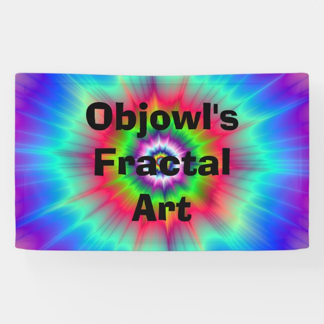 Explosion in Blue Red Green and Violet Banner (Horizontal)