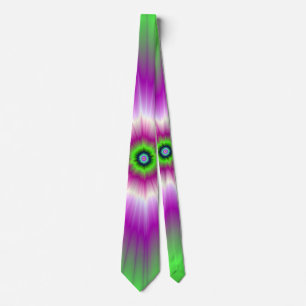 Explosion in Purple and Green Neck Tie