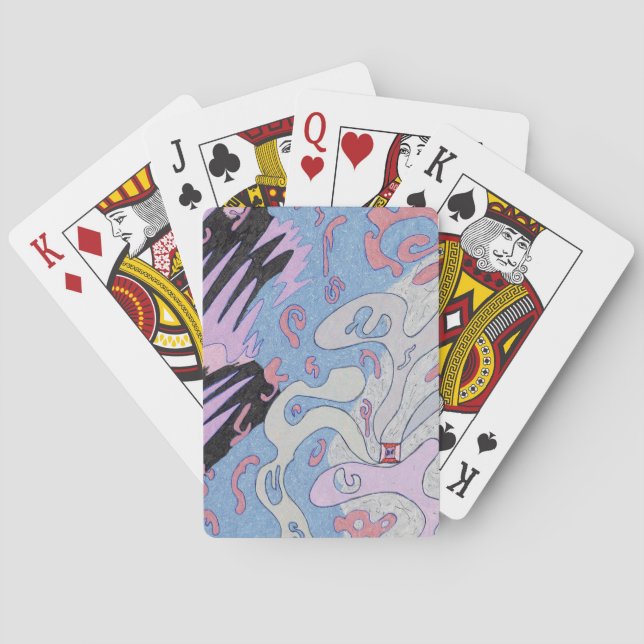 "Explosion in Space" Abstract Art Playing Cards (Back)