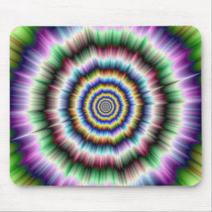 Explosion in Violet Green and Blue Mousepad