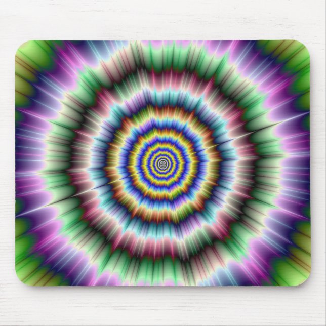 Explosion in Violet Green and Blue Mousepad (Front)