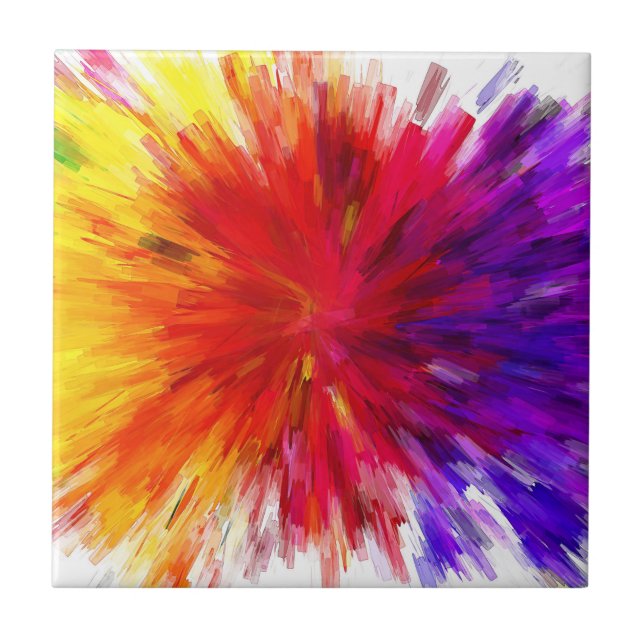 Explosion of Color Ceramic Tile (Front)