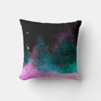 Explosion of colored powder isolated on black back