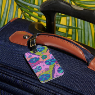 Explosion of Colour Abstract Drawing  Luggage Tag