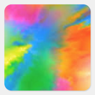 Explosion of Colour Square Sticker