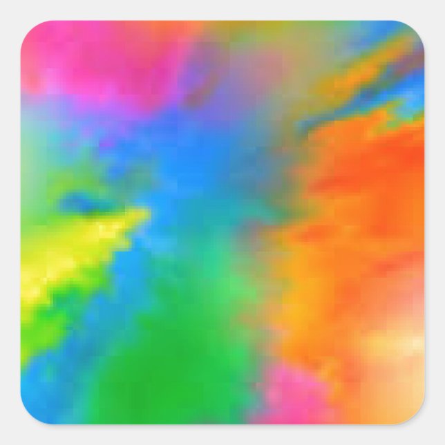 Explosion of Colour Square Sticker (Front)