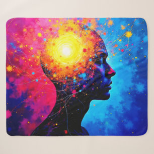 Explosion of Creative Mind Art Sherpa Blanket