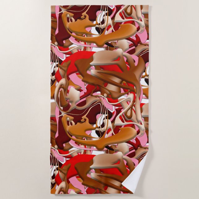 Explosion of Frozen Flavors Beach Towel (Front)