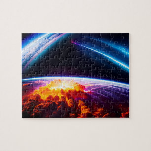 Explosion Under Cosmic Fun Outer Space Event Image Jigsaw Puzzle