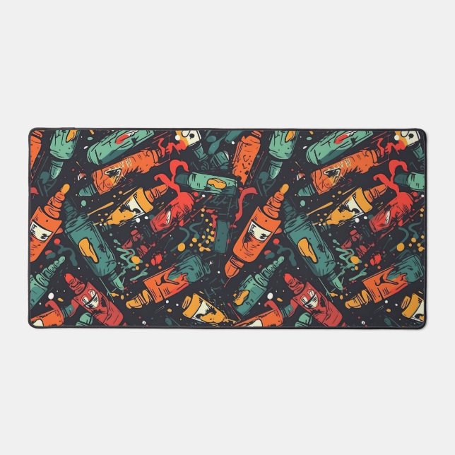 Explosive Artistic Creativity Burst Desk Mat (Front)