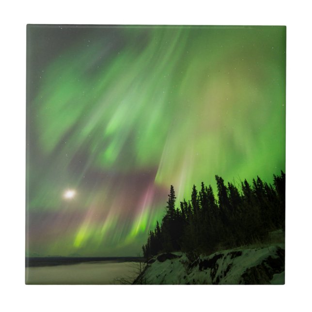 Explosive Aurora Ceramic Tile (Front)