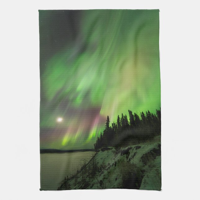 Explosive Aurora Tea Towel (Vertical)