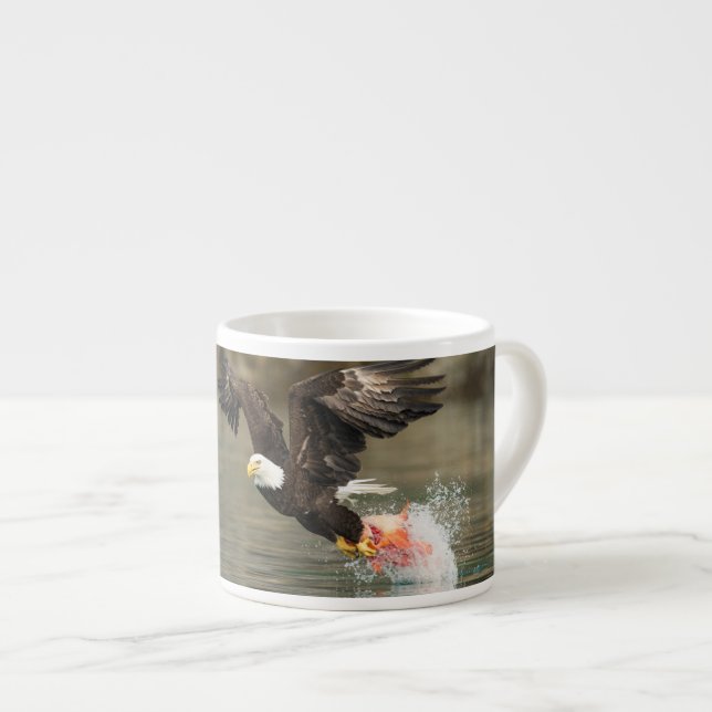 Explosive Bald Eagle Espresso Cup (Front Right)