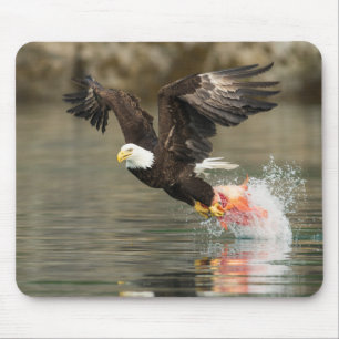 Explosive Bald Eagle Mouse Pad