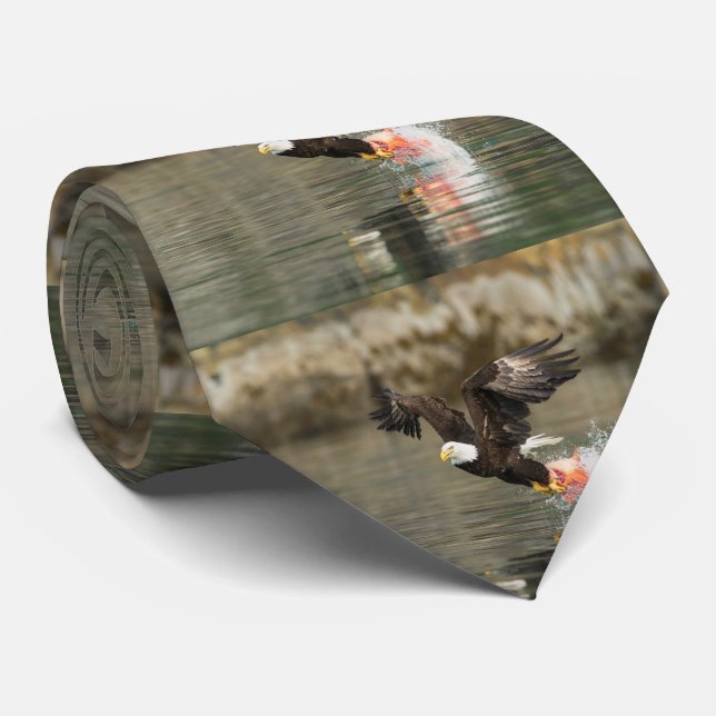 Explosive Bald Eagle Tie (Rolled)