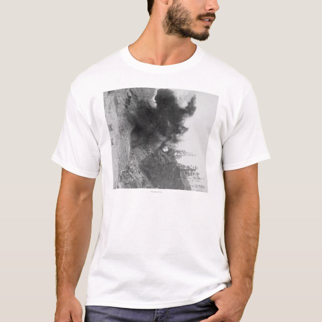 Explosive Blast on Side of Mountain During T-Shirt (Front)