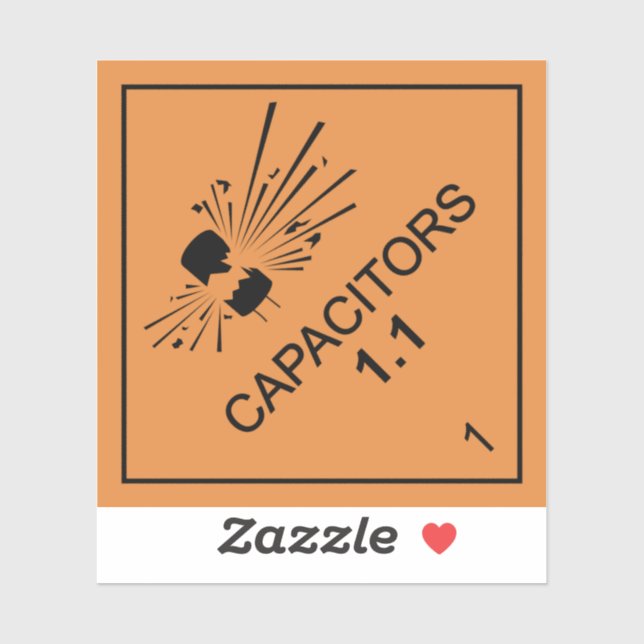 Explosive capacitors hazard diamond (Sheet)