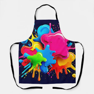 Explosive Colour Splash Art Apron