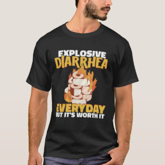 Explosive Diarrhoea Hot Chilli Sauce Spicy Pepper  T-Shirt