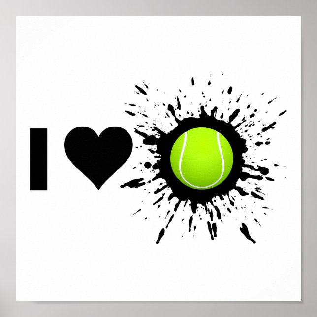 Explosive I Love Tennis Poster (Front)