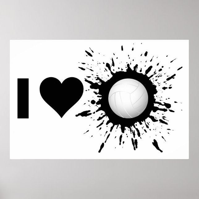 Explosive I Love Volleyball 1 Poster (Front)