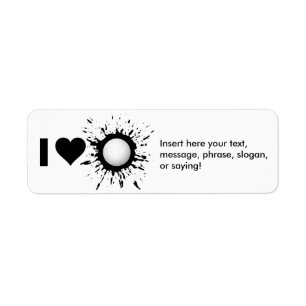 Explosive I Love Volleyball 1 Return Address Label