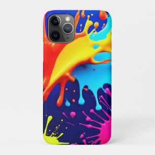 Explosive Neon Colours in Abstract Art iPhone 11 Pro Case