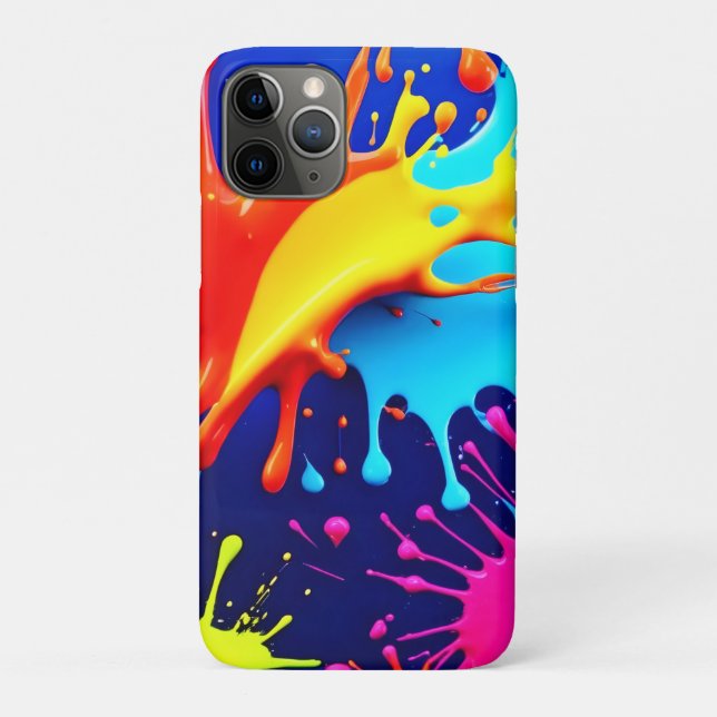Explosive Neon Colours in Abstract Art Case-Mate iPhone Case (Back)
