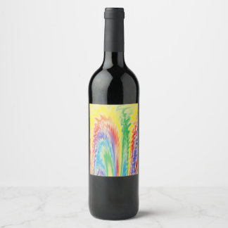 Explosive Rainbow Wine Label