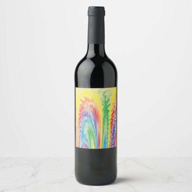 Explosive Rainbow Wine Label (Front)