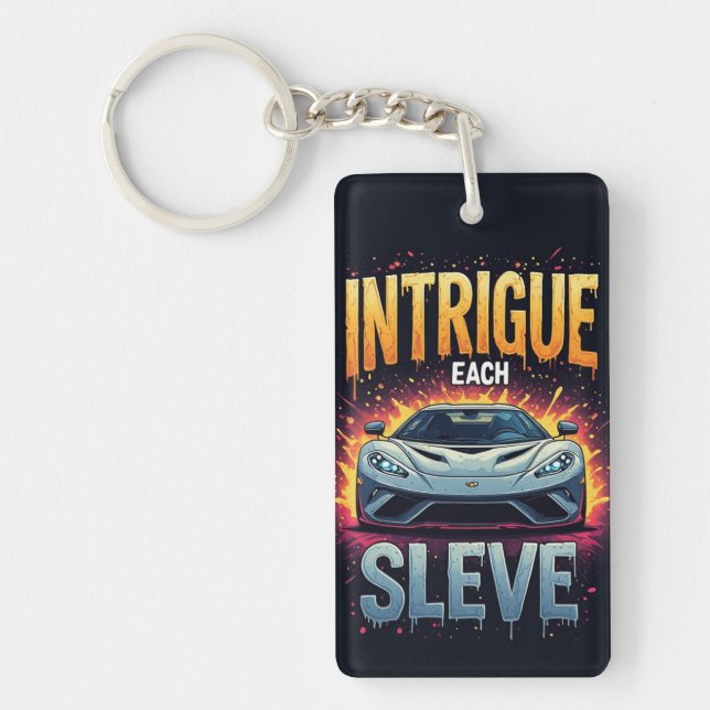 Explosive Sports Car Key Ring (Front)