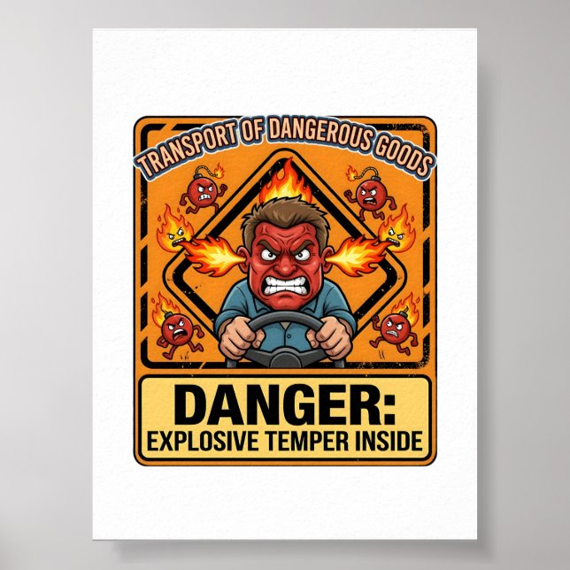 Explosive Temper Trucker | ADR digital download Poster (Front)